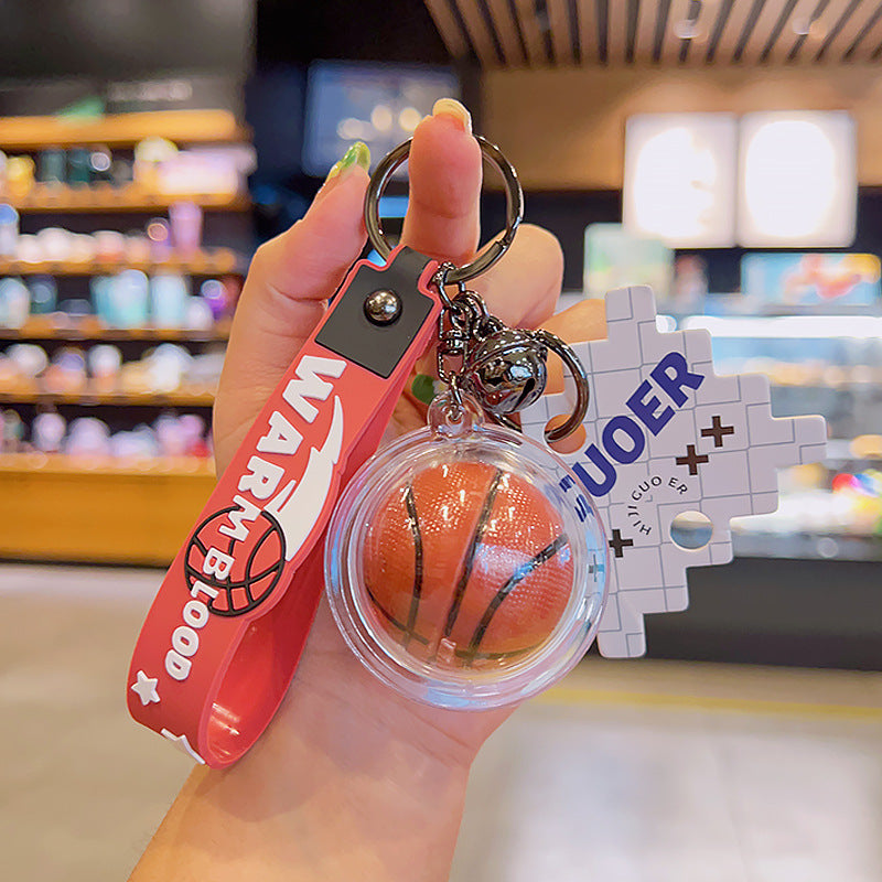Wholesale Street Basketball Pendant Car Bag Soft Rubber Keychains